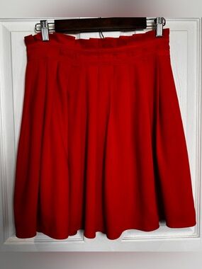 Claudie Pierlot Paris Orange Red Fit & Flare Skater Skirt FR 38 US 6